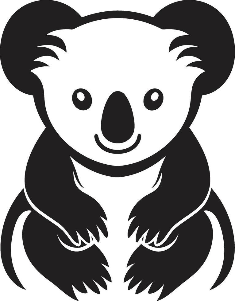 Eucalyptus Elegance Crest Vector Logo for Koala Conservation Koala Cuteness Badge Adorable Vector Icon for Wildlife Appreciation