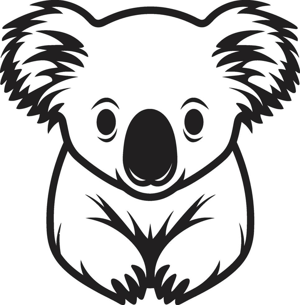 Cuddly Koala Badge Koala Vector Icon for Nature Appreciation Koala Kingdom Insignia Vector Logo Design for Adorable Koala Symbol