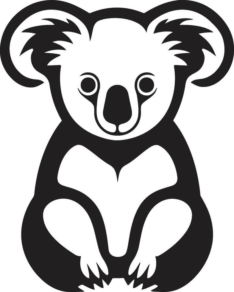Furry Foliage Insignia Koala Vector Design for Environmental Harmony Australian Arboreal Emblem Vector Design for Koala Preservation