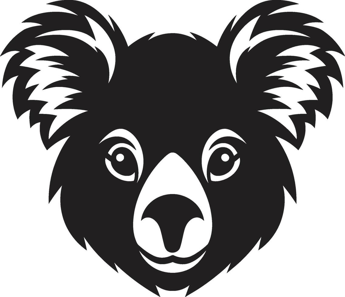 Bamboo Browsing Crest Vector Logo for Koala Preservation Koala Cuteness Badge Adorable Vector Design for Wildlife Appreciation