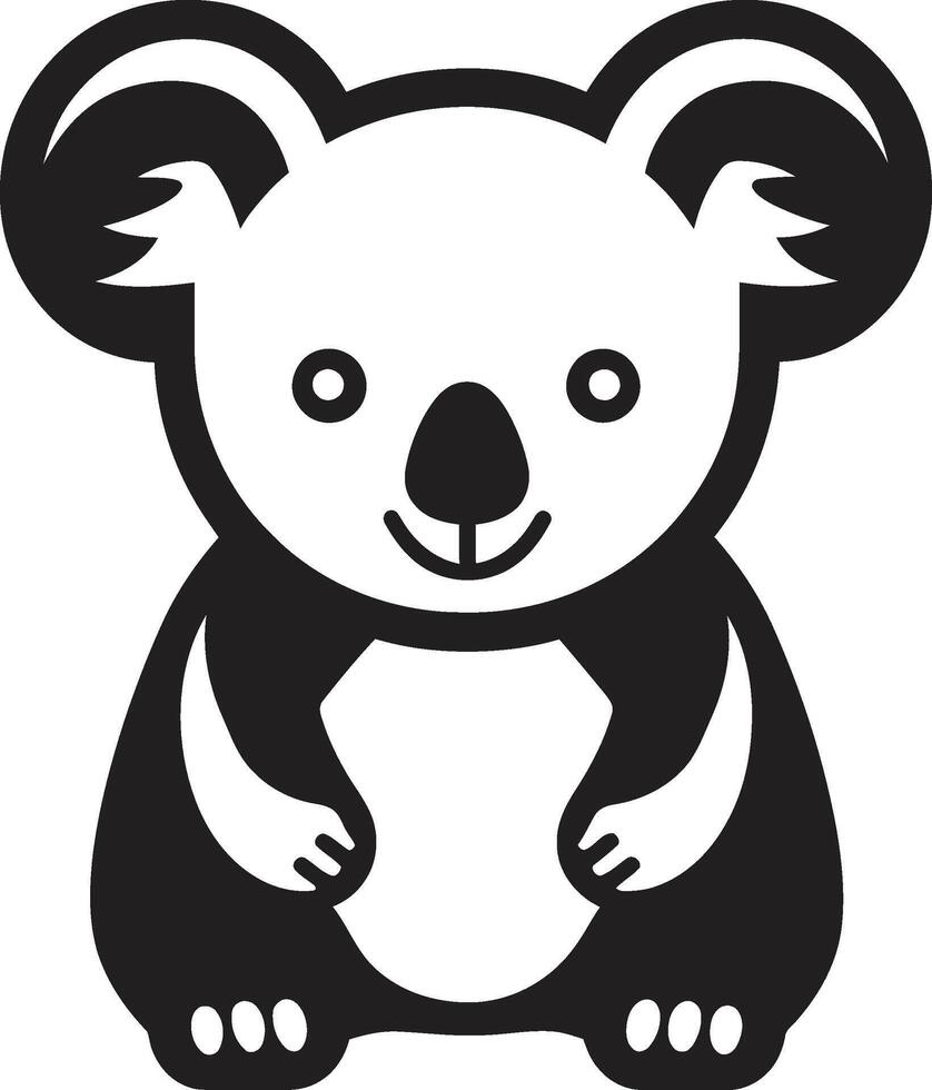 Tree Top Treasure Crest Vector Design for Koala Conservation Eucalyptus Elegance Badge Koala Vector Logo in Stylish Harmony