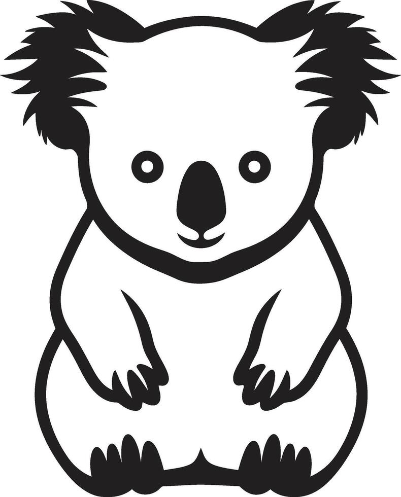 Eucalyptus Elegance Badge Koala Vector Logo in Stylish Harmony Koala Cuteness Insignia Adorable Vector Icon for Nature Appreciation