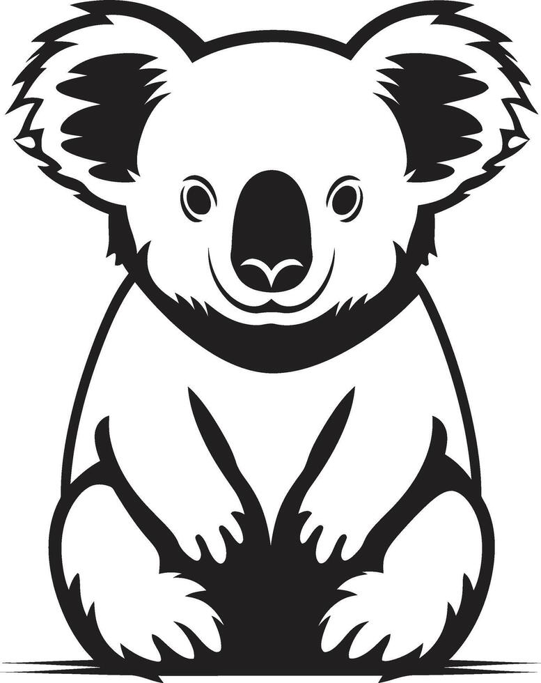 Koala Kingdom Insignia Adorable Vector Logo for Wildlife Appreciation Arboreal Ambassador Crest Koala Vector Design for Environmental Harmony