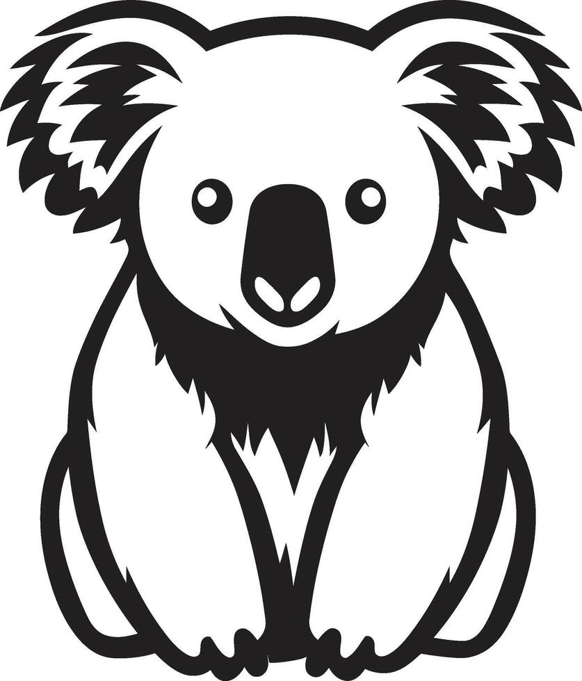 Fluffy Foliage Insignia Vector Logo for Koala Conservation Koala Kingdom Crest Koala Vector Icon for Stylish Harmony