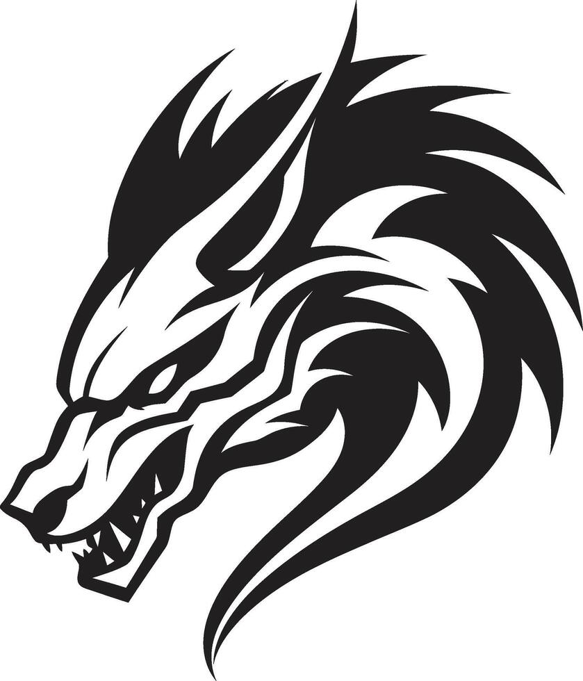 Mystic Kuei Dragon Insignia Vector Logo Design for Legendary Creature Ethereal Serpent Crest Kuei Dragon Vector Icon in Mythical Design