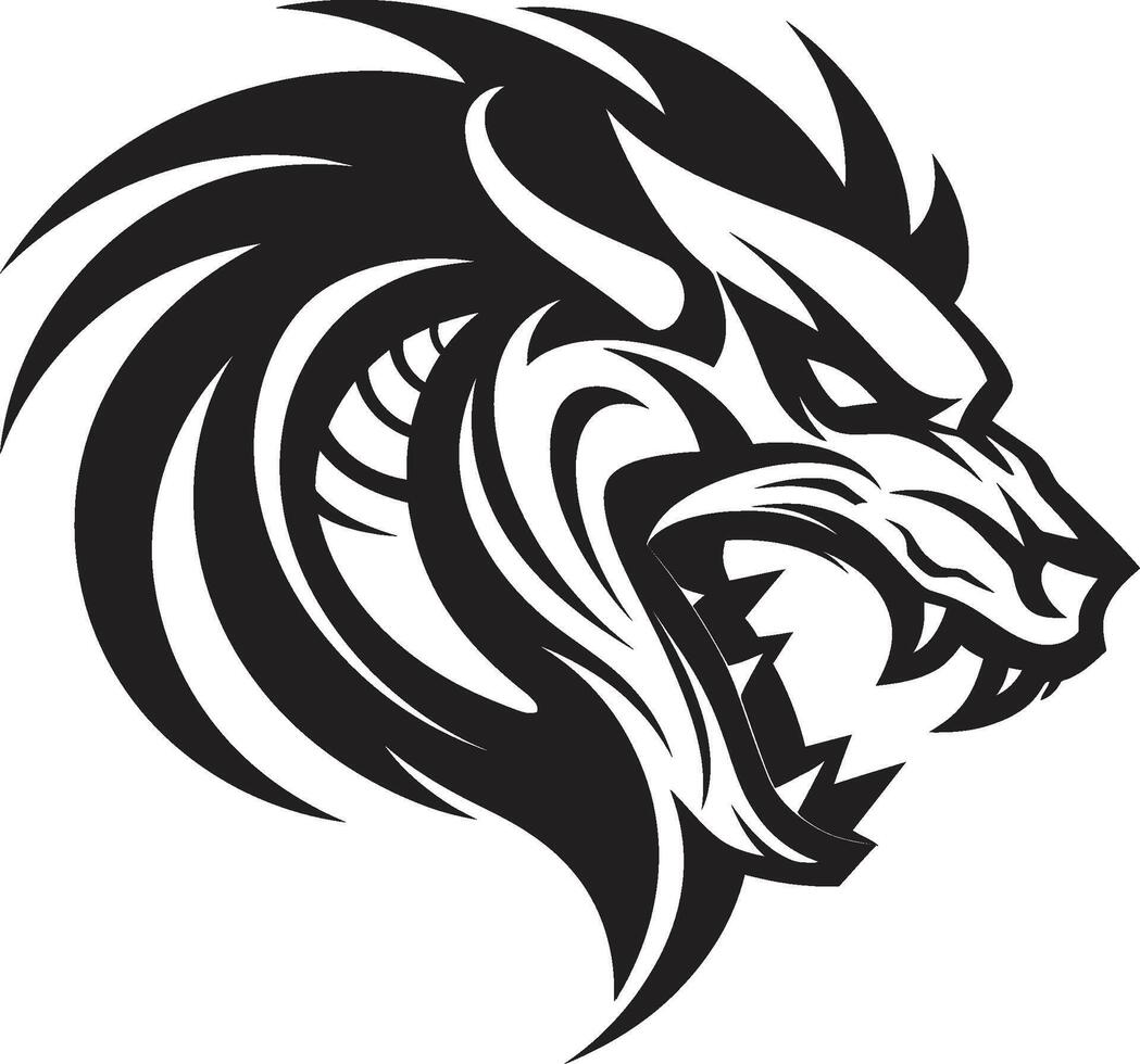 Serpent Sovereignty Crest Kuei Dragon Vector Logo for Mythical Dominion Oriental Overlord Badge Vector Design for Kuei Dragon Majesty