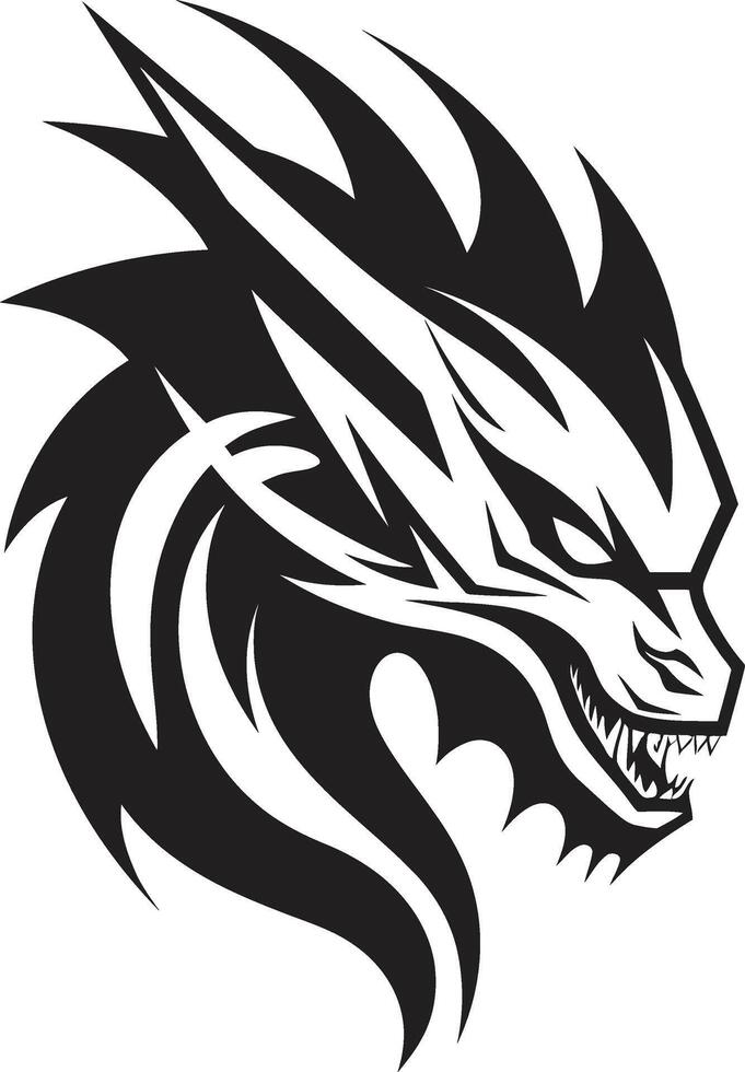 Oriental Overlord Badge Vector Design for Kuei Dragon Majesty Dragon Dynasty Insignia Kuei Dragon Vector Icon for Legendary Legacy