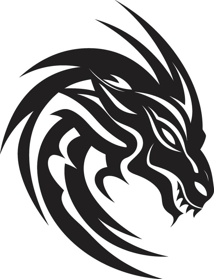 Oriental Overlord Crest Vector Design for Kuei Dragon Majesty Dragon Dynasty Badge Kuei Dragon Vector Icon for Legendary Legacy