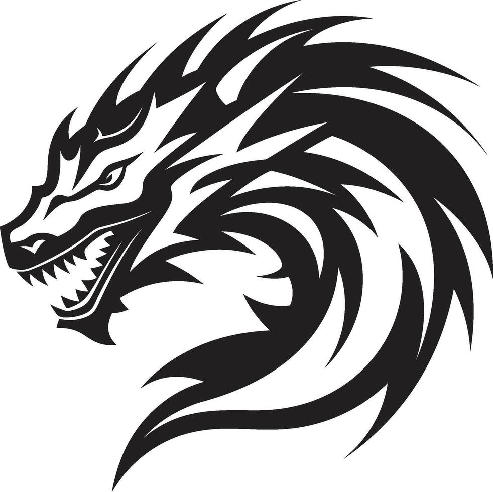 Eastern Emissary Crest Kuei Dragon Vector Design in Oriental Splendor Azure Scales Insignia Vector Design for Kuei Dragon Majesty