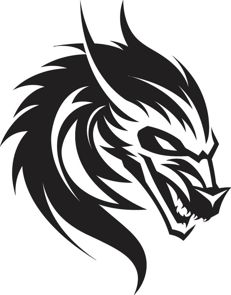 Oriental Overlord Crest Vector Design for Kuei Dragon Majesty Dragon Dynasty Badge Kuei Dragon Vector Icon for Legendary Legacy