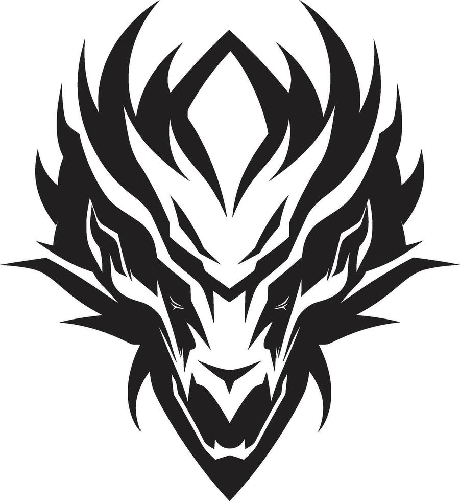 Mystic Kuei Dragon Crest Vector Design for Legendary Majesty Ethereal Serpent Insignia Kuei Dragon Vector Icon in Mythical Harmony