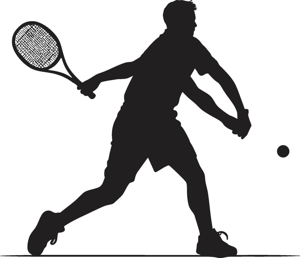 Smash Success Crest Male Tennis Player Logo for Powerful Plays Dynamic Drive Insignia Vector Design for Tennis Enthusiast Icon