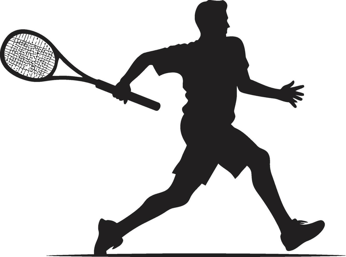 Slam Dunk Maestro Insignia Vector Design for Tennis Champion Icon Ace Attacker Badge Tennis Player Vector Logo for Dominant Serve