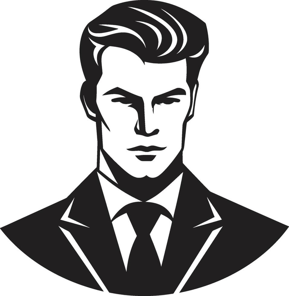 eterno marca comercial cresta clásico masculino cara vector icono para icónico marca listo perfil insignias vector logo para agraciado masculino cara ilustración