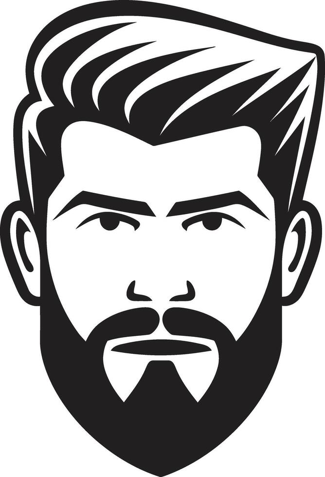 Timeless Trademark Insignia Classic Male Face Vector Icon for Iconic Branding Poised Profile Badge Vector Logo for Graceful Male Face Illustration