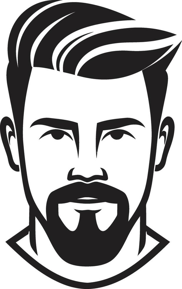 Timeless Profile Crest Classic Male Face Icon in Enduring Elegance Expressive Elegance Insignia Vector Logo for Artistic Male Face Illustration