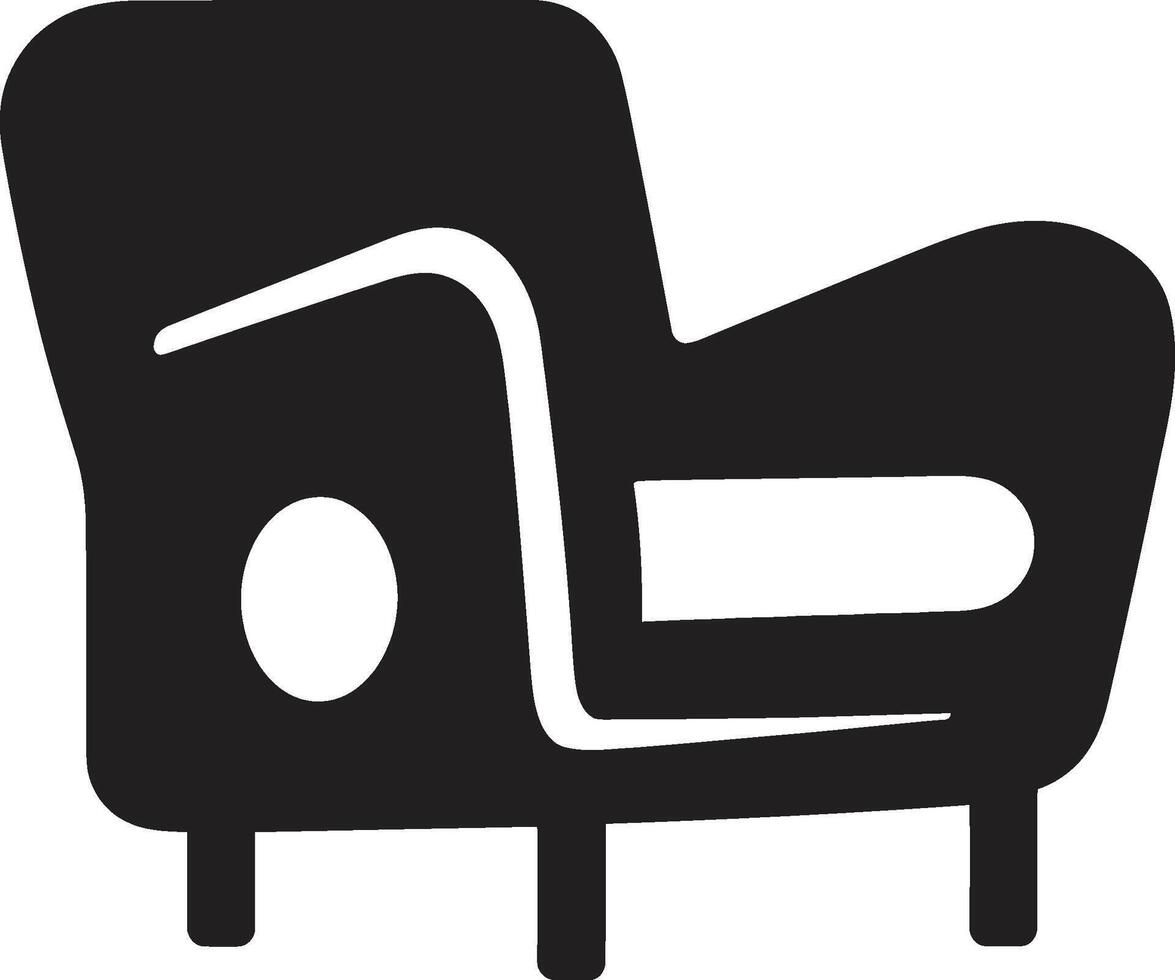 Comfort Oasis Crest Relaxing Chair Vector Logo for Ultimate Comfort Chic Comfort Badge Modern Chair Vector Icon for Fashionable Relaxation