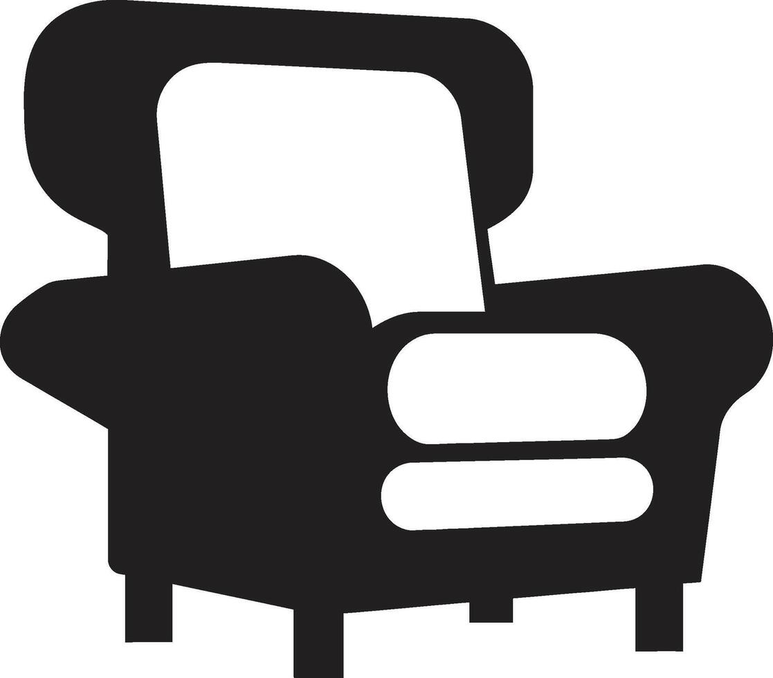 Elegance Lounge Badge Vector Design for Modern and Cozy Chair Illustration Comfort Oasis Insignia Stylish Modern Chair Vector Logo for Ultimate Relaxation