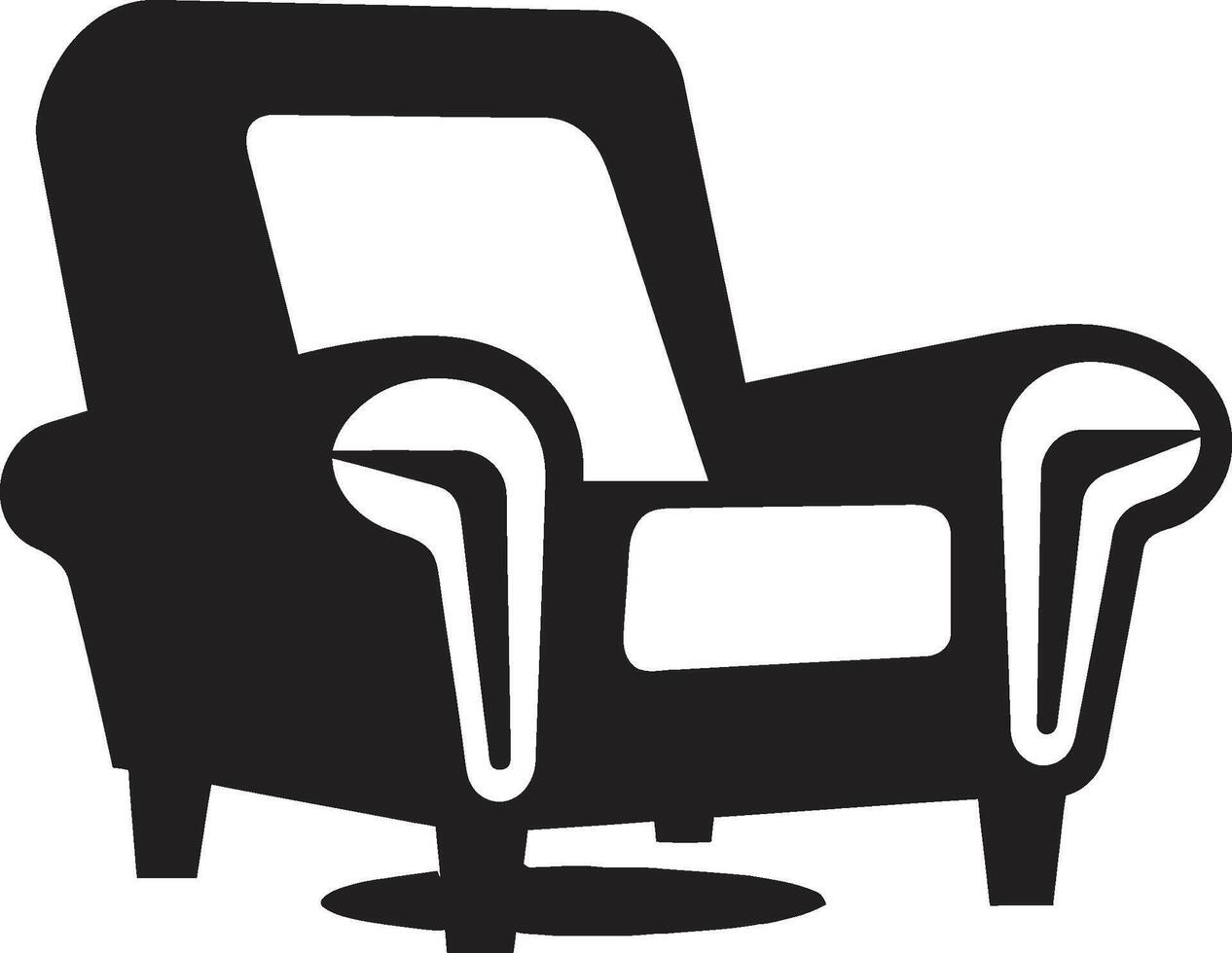 serenidad asientos Insignia vector diseño para de moda salón silla ilustración elegante comodidad insignias pulcro silla icono en vector logo para de moda espacios