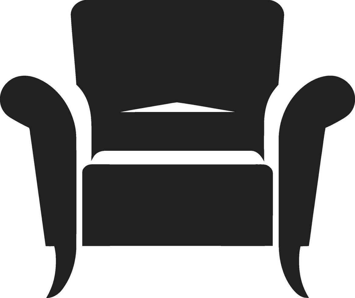 Elegance Lounge Insignia Stylish Chair Icon in Vector Logo for Modern Spaces Comfort Oasis Crest Vector Logo for Sleek Lounge Chair Design