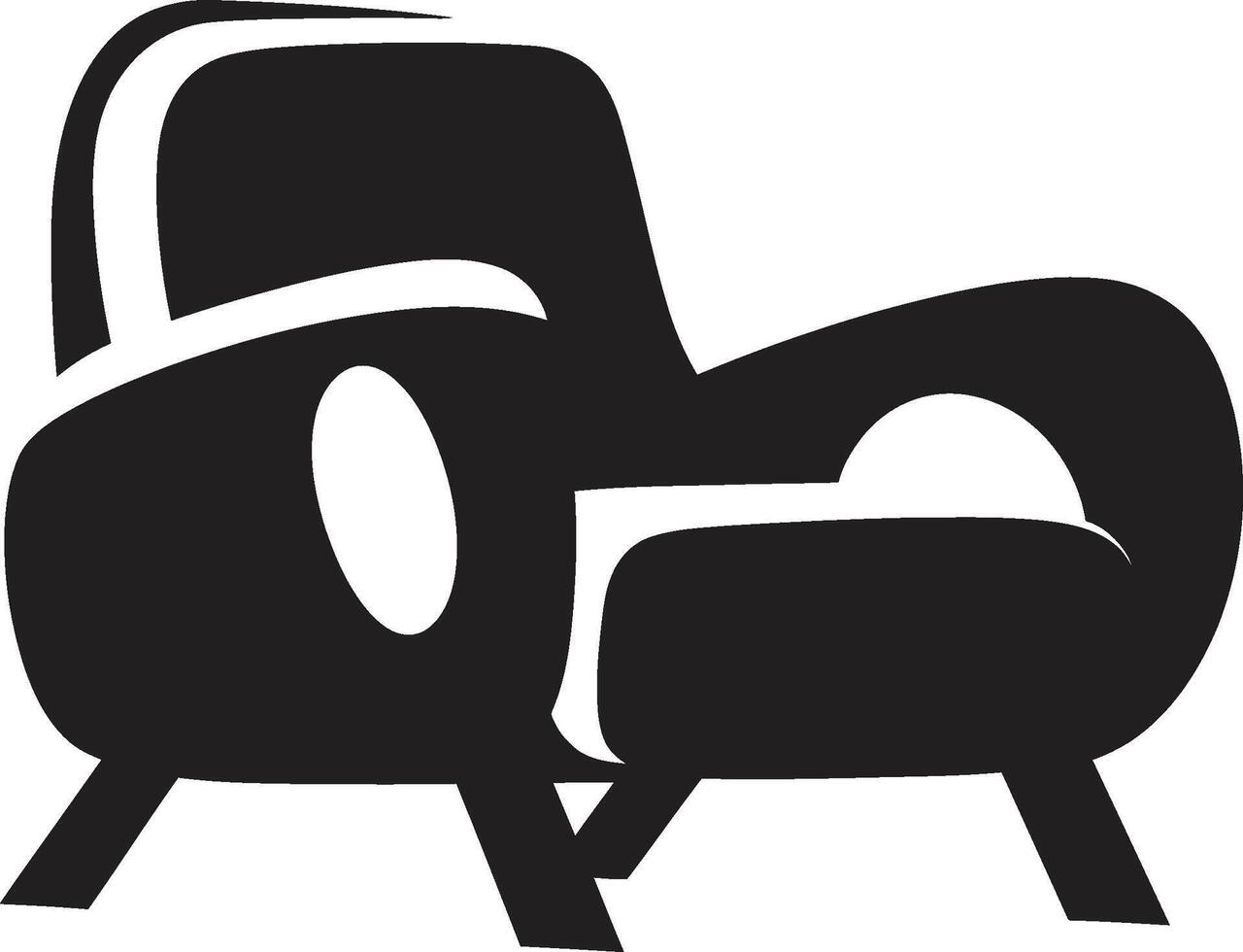 contemporáneo acogedor insignias moderno relajante silla vector icono para acogedor espacios elegancia salón cresta vector diseño para elegante y relajante silla ilustración