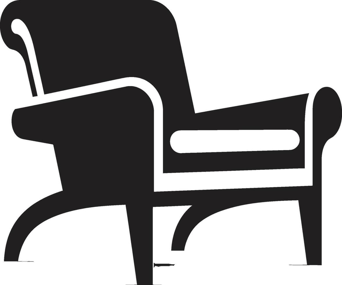 tranquilo salón Insignia moderno relajante silla vector diseño para calma espacios urbano elegancia insignias vector logo para de moda relajante silla icono en moderno vivo