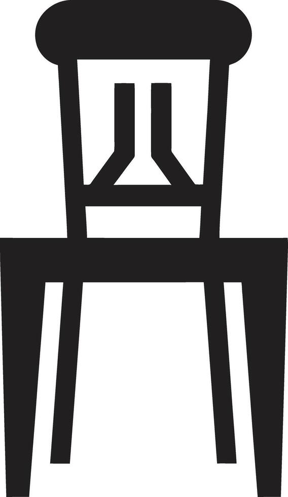 Minimalist Retreat Badge Vector Design for Simple Modern Relaxing Chair Zenith Comfort Insignia Modern Lounge Chair Vector Icon for Stylish Spaces