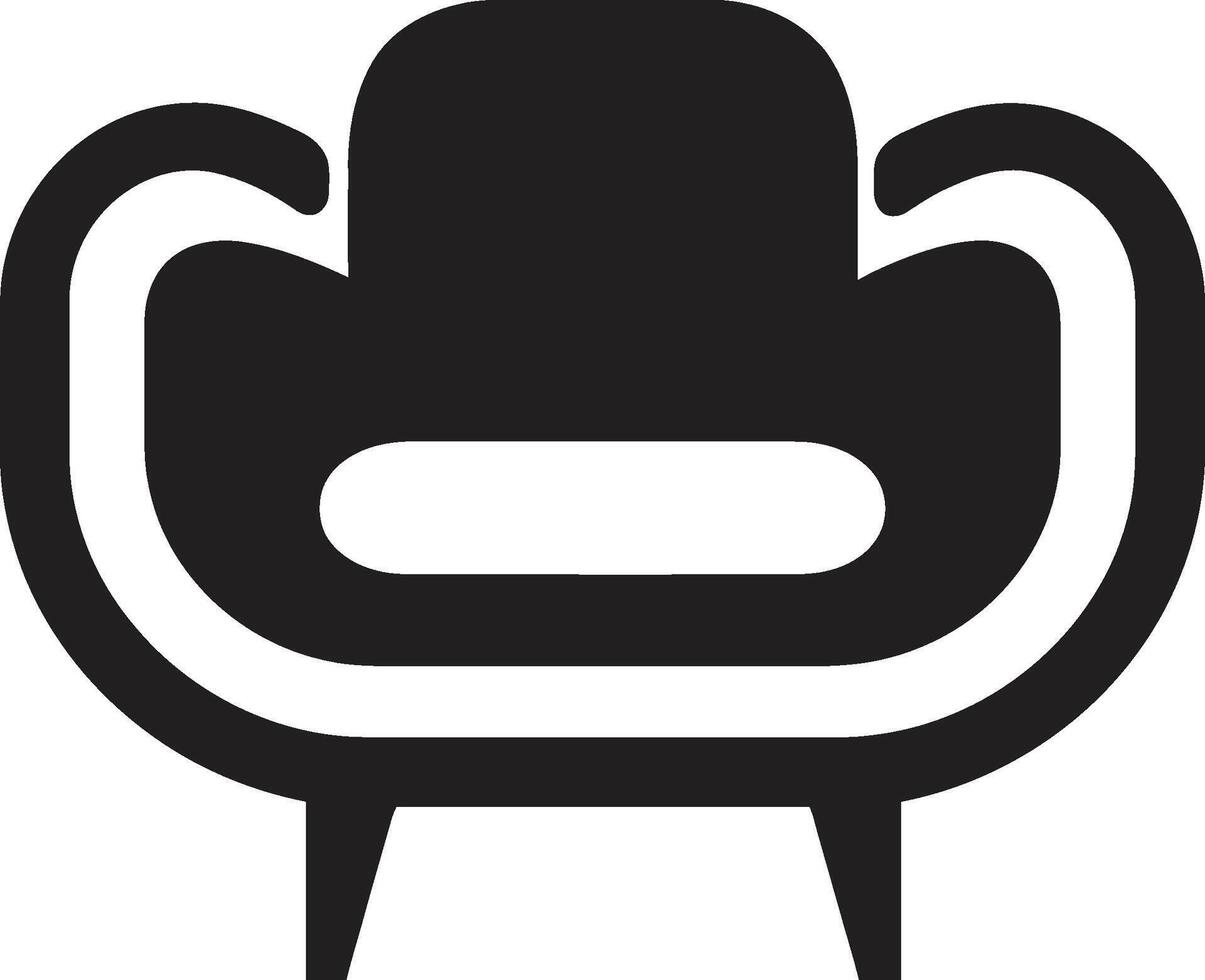 tranquilo tendencias insignias pulcro silla vector icono para de moda relajación minimalista retirada cresta vector diseño para sencillo y moderno relajante silla
