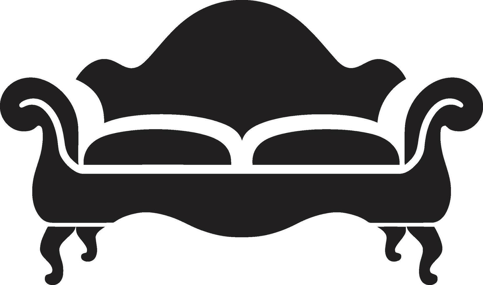 Comfortable Couture Badge Stylish Sofa Seat Logo for Modern Homes Plush Perfection Insignia Luxurious Sofa Set Icon for Elegant Living vector