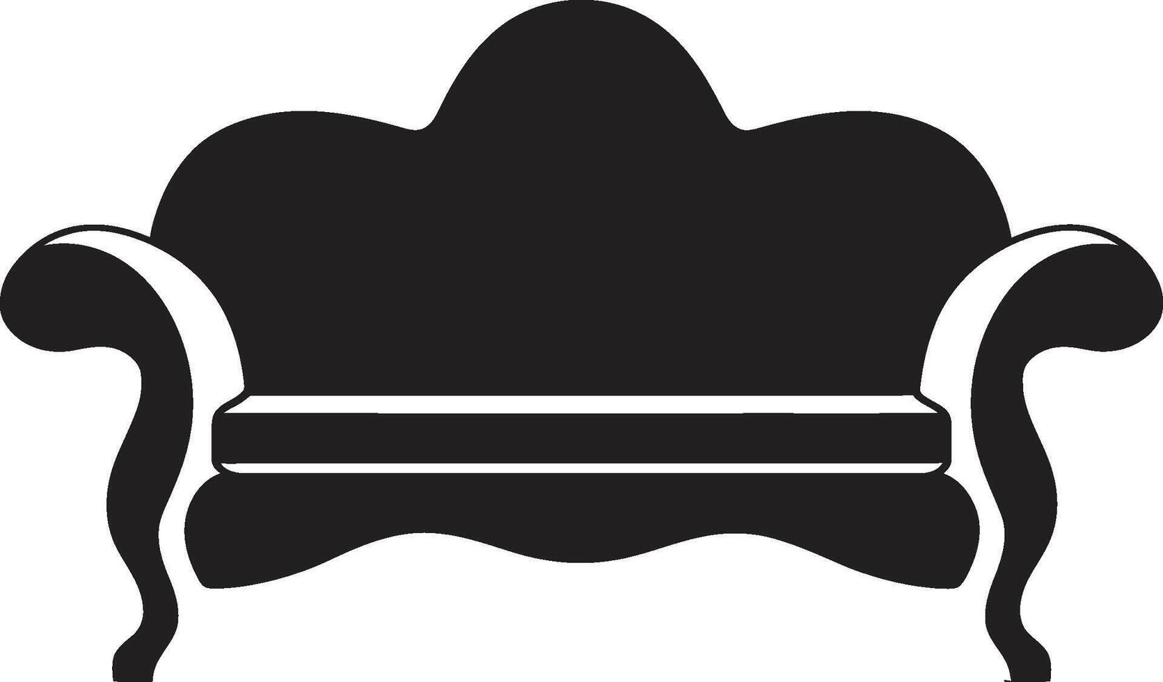 Relaxation Refuge Badge Vector Sofa Seat Logo in Serene Design Stylish Sanctuary Insignia Sofa Set Icon for Contemporary Comfort