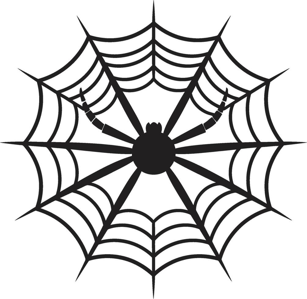 arácnido aura cresta vector araña con araña web icono para misterio pezón hilador espectáculo Insignia artístico araña y web diseño para dinámica marca