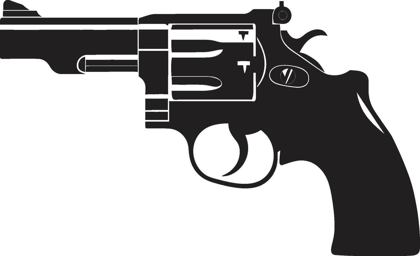 Urban Arsenal Badge Contemporary Revolver Vector for Trendy Branding Barrel Beauty Insignia Stylish Revolver Logo with Edgy Elegance