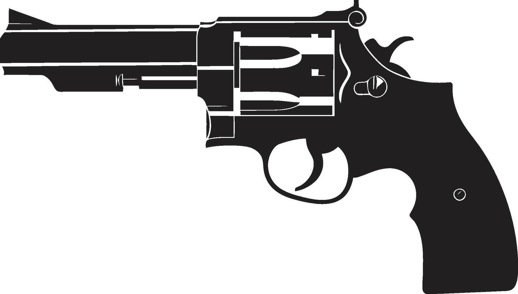 Precision Elegance Crest Fashion Forward Revolver Design for Striking Impact Urban Arsenal Badge Contemporary Revolver Vector for Trendy Branding