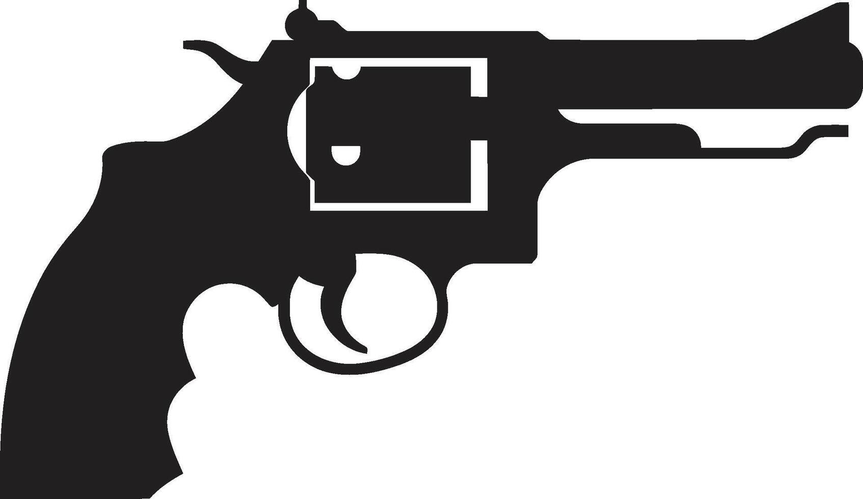 Trigger Elegance Insignia Chic Revolver Logo for Striking Impact Contemporary Caliber Crest Fashionable Revolver Design for Iconic Branding vector