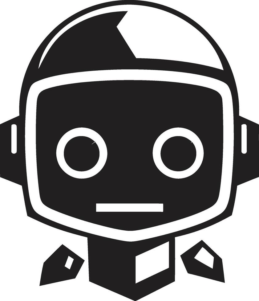 Byte sized Bot Badge Cute Robot Vector Icon for Chat Assistance Whiz Widget Insignia Small Robot Chatbot Icon for Tech Conversations