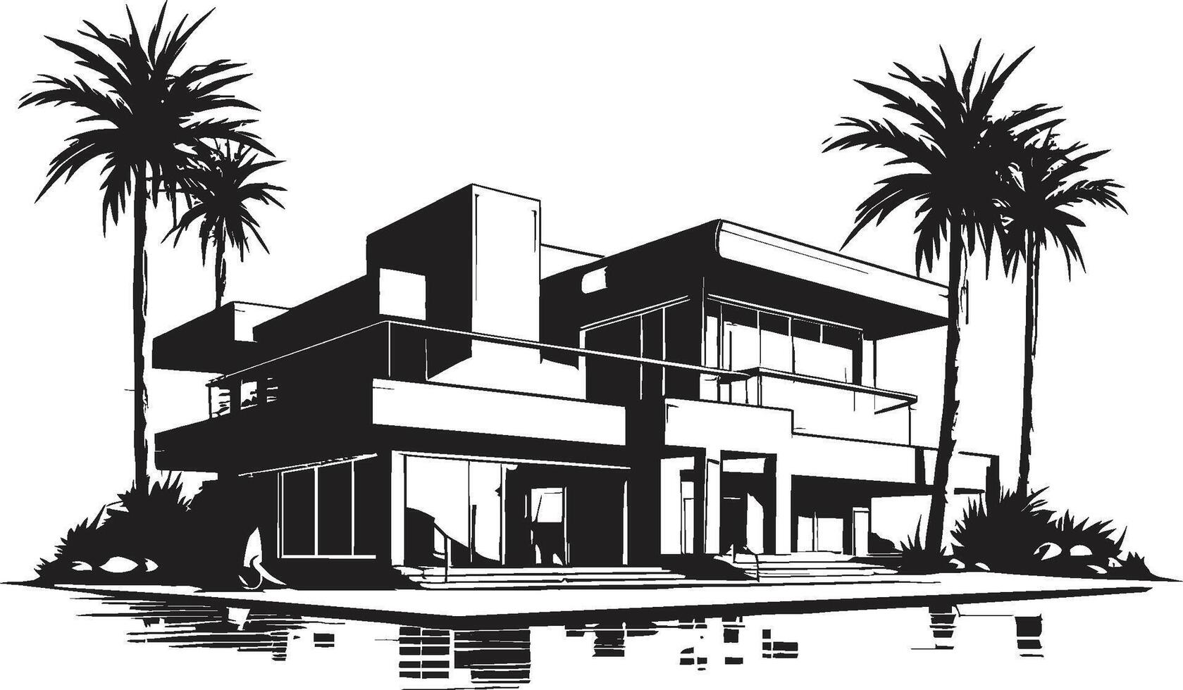 villa vista cresta vector diseño de un moderno villa para urbano apelación lujo vivo Insignia opulento moderno villa logo para prima marca