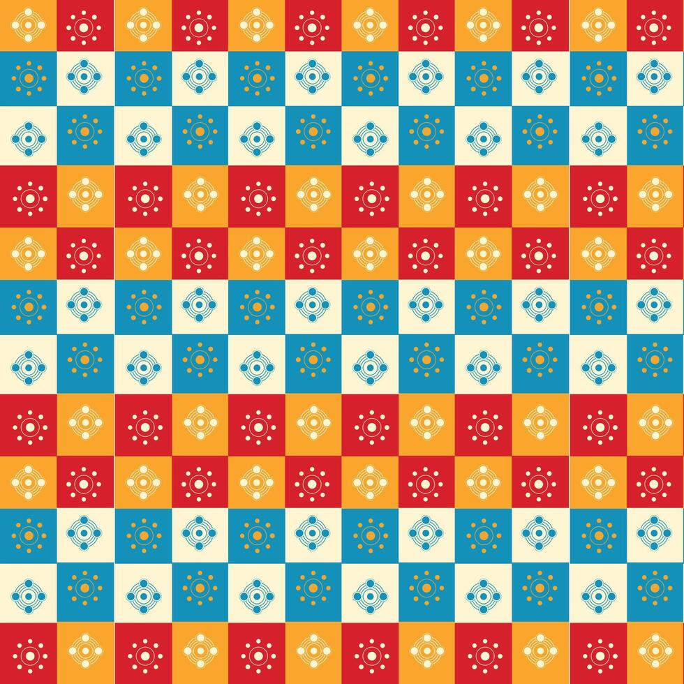 Cheerful Tessellated Tile Pattern Background vector