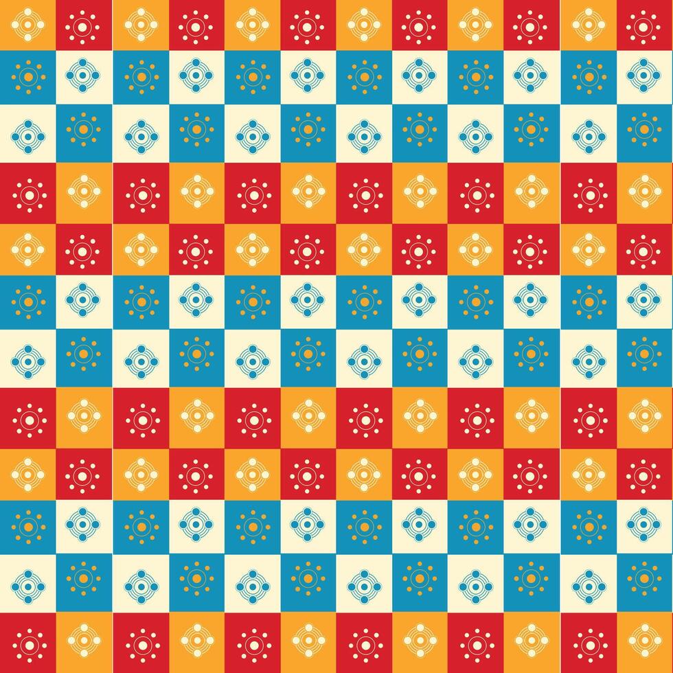 Cheerful Tessellated Tile Pattern Background vector