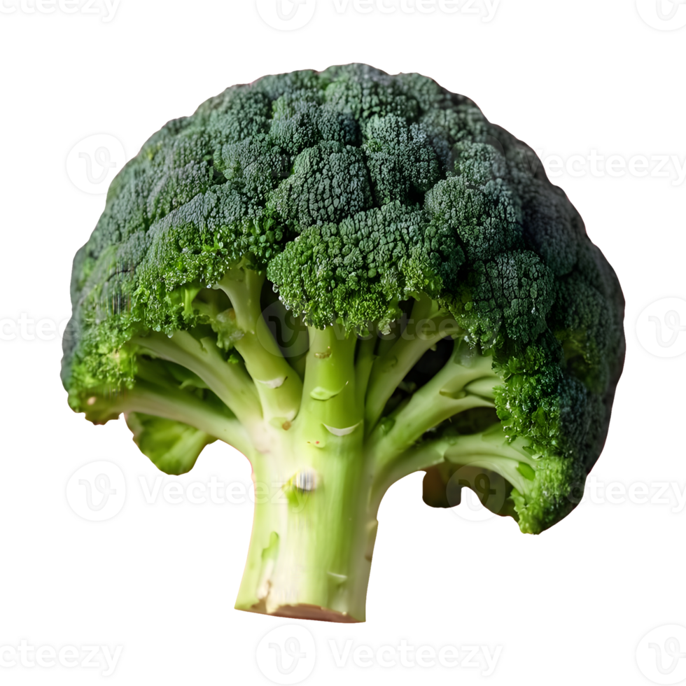 AI generated Transparent background with isolated broccoli isolated png