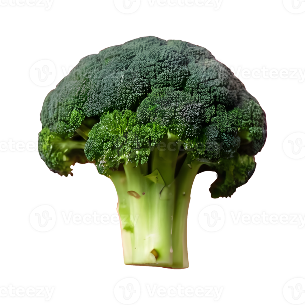 AI generated Transparent background with isolated broccoli isolated png