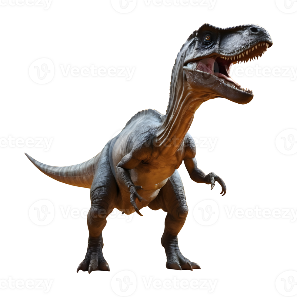 AI generated Transparent background with cretaceous dinosaur isolated png