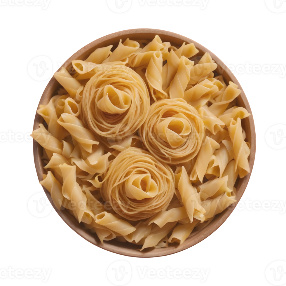 AI generated Transparent background with pasta nests isolated png