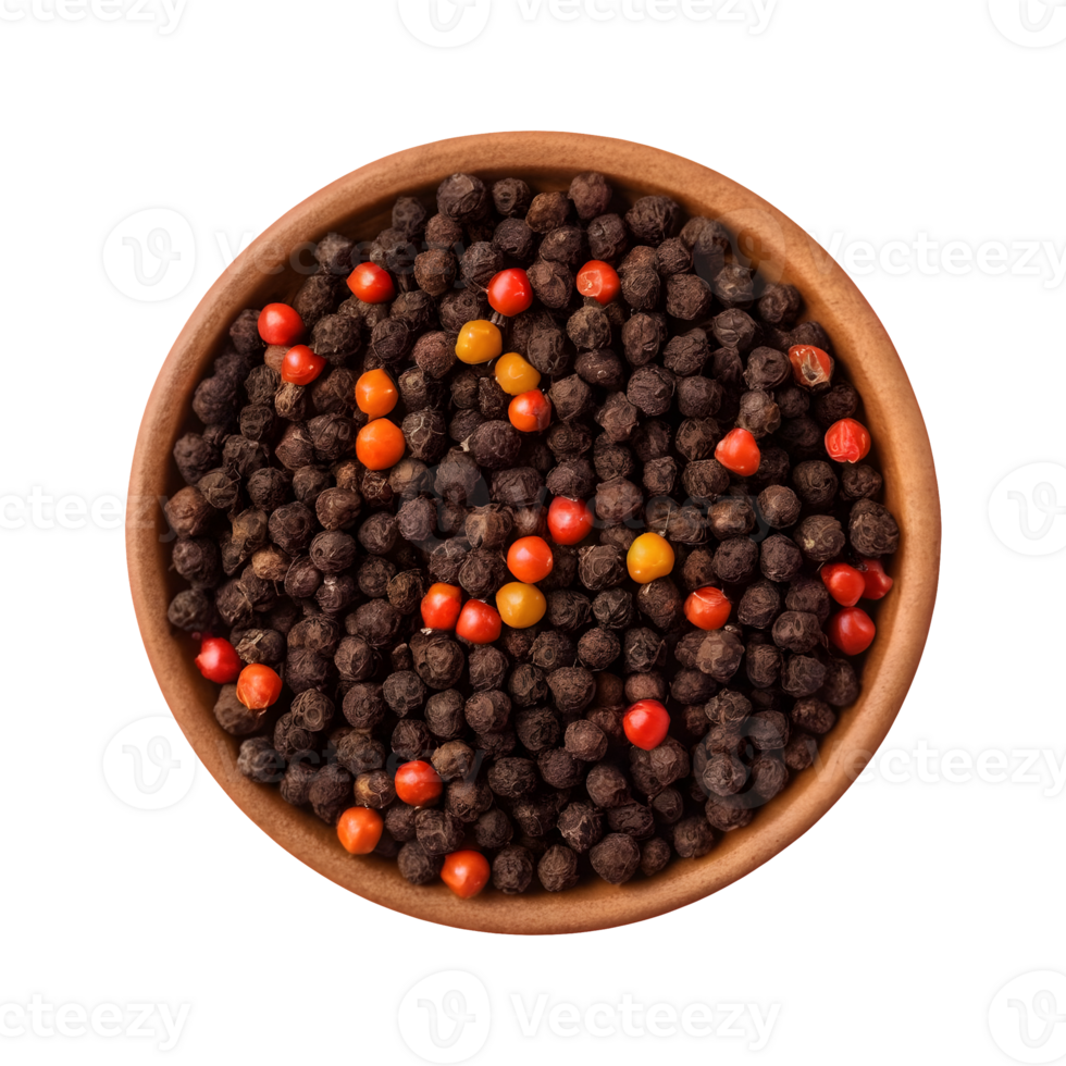 AI generated Black pepper is a top spice isolated png