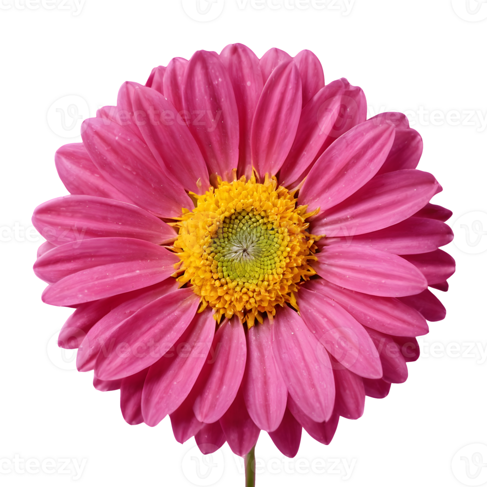 AI generated Pink flower against a transparent background isolated png