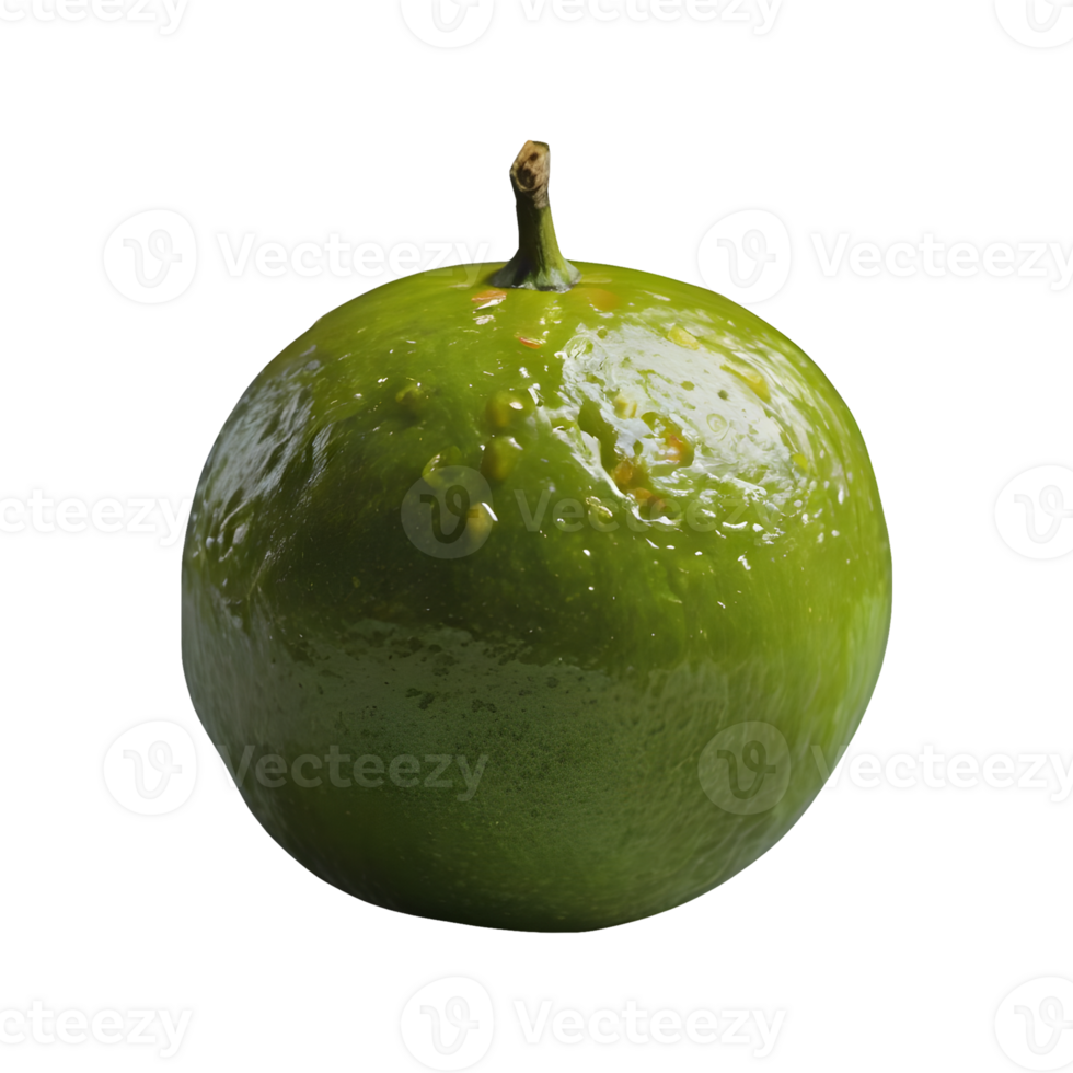 AI generated Green tangerine isolated on transparent background png