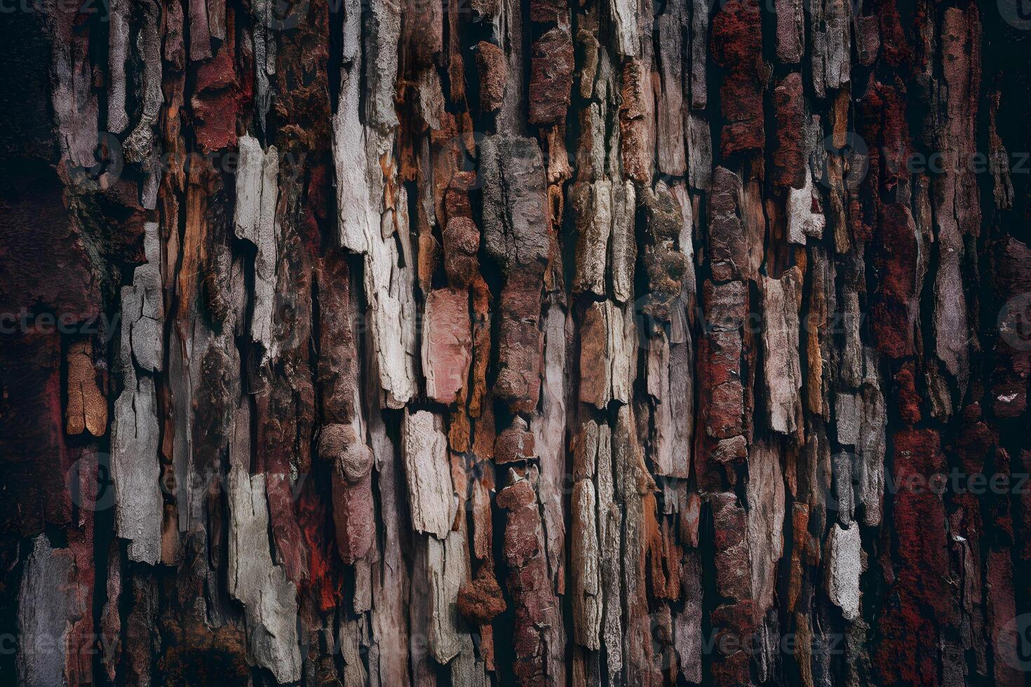 AI generated Old tree bark texture abstract background, natural pattern, rustic photo