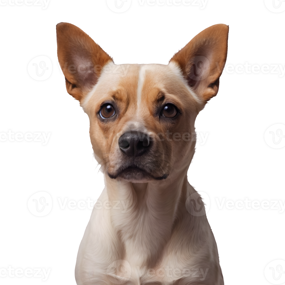 AI generated Dog isolated on transparent background with portrait png