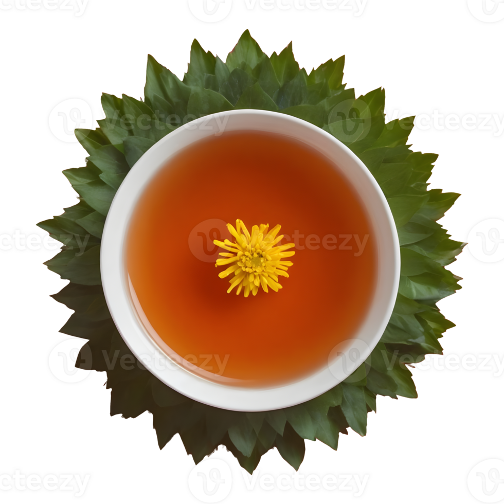 AI generated Macro shot of chrysanthemum tea isolated png