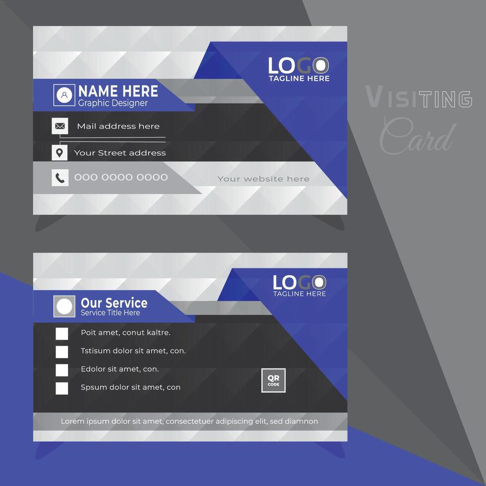 Modern Visiting Card Design Template, Vector Business Card Design Template.