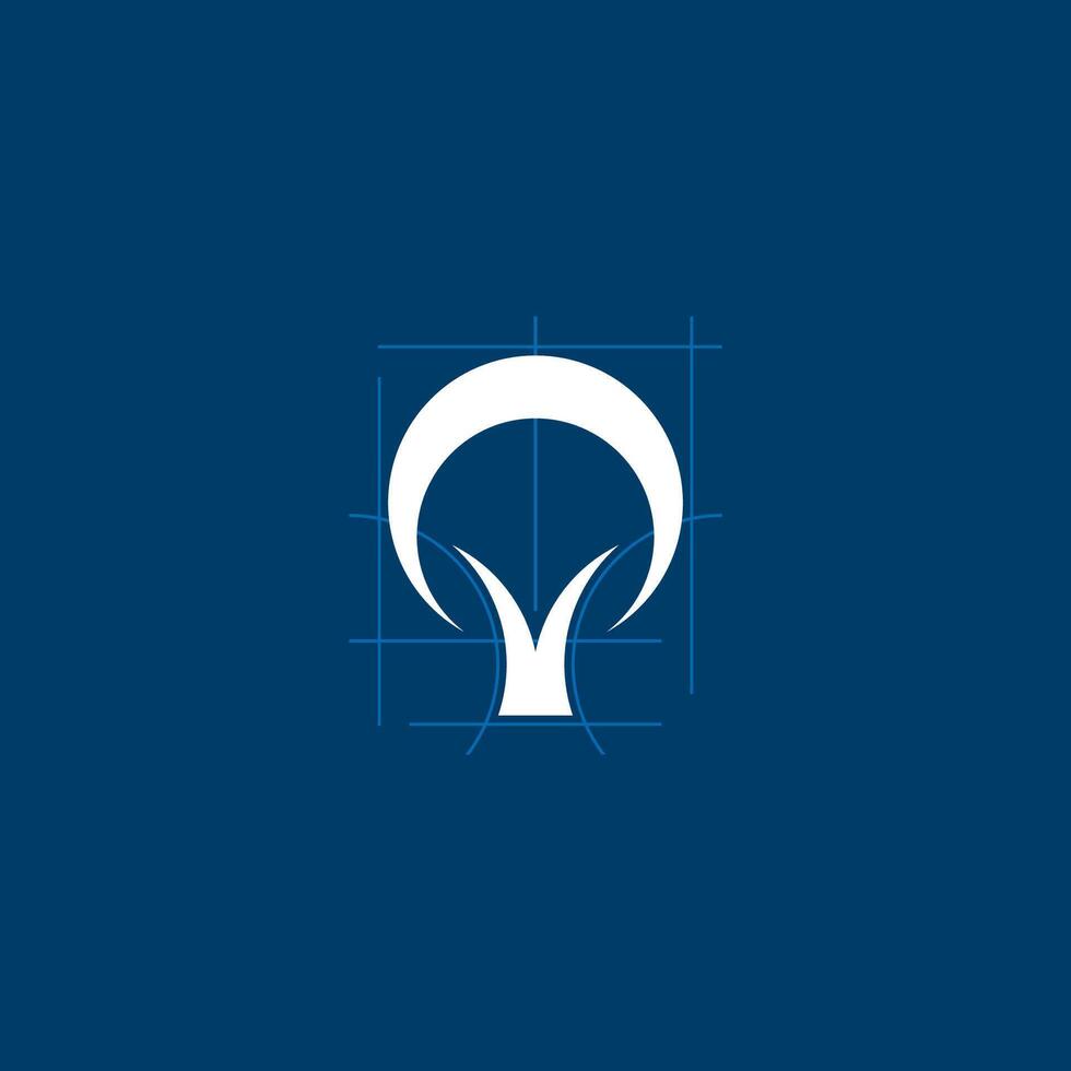 Tree Sketch logo or icon design vector